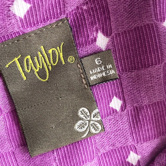 4/$20 🌴 Taylor | Purple &White Cotton Shift Dress - Picture 8 of 12